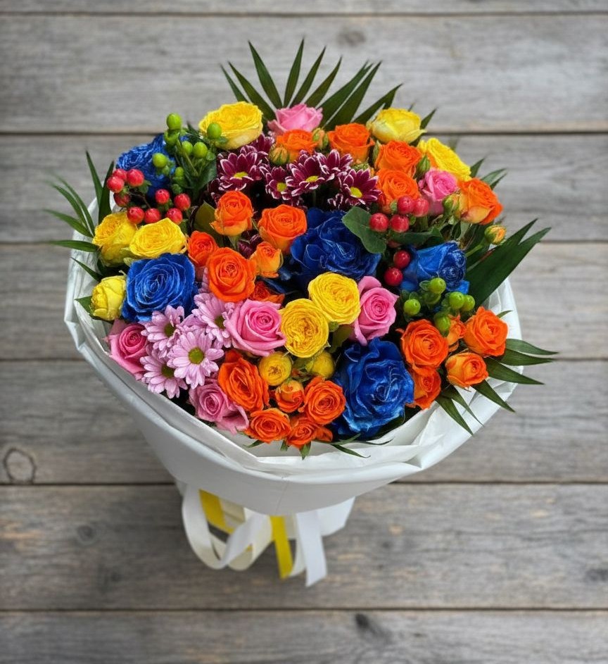 Букет цветов из: Розы и Хризантемы в Войсковицы