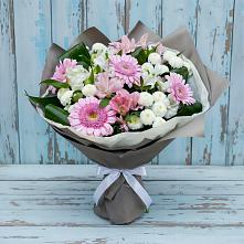 Букет цветов из:  Герберы, Альстромерии и Хризантемы #REPLACE_PRED# Войсковицы