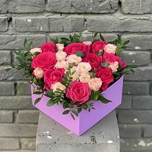 Цветочная композиция из Розы в коробке #REPLACE_PRED# Войсковицы