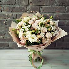 Букет цветов из:  Альстромерии, Розы и Хризантемы в Войсковицы
