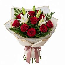 Букет цветов из:  Лилии и Розы в Войсковицы