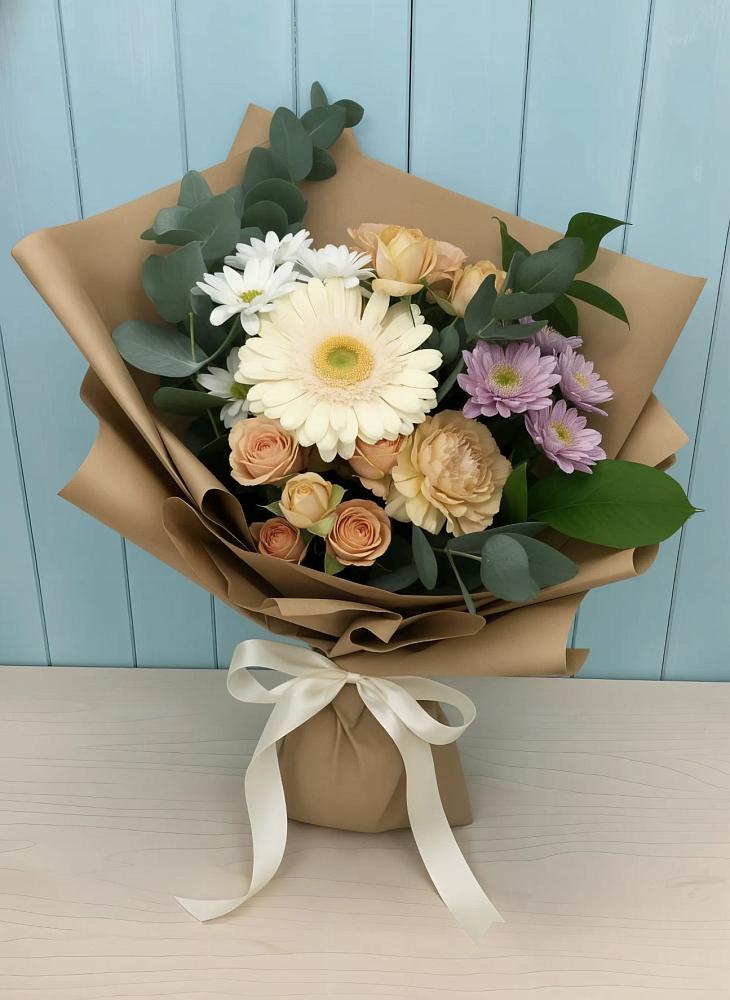 Букет цветов из: Герберы и Хризантемы в Войсковицы