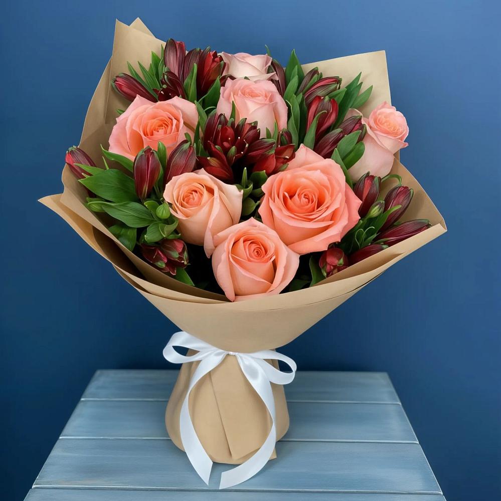 Букет цветов из: Розы и Альстромерии в Войсковицы