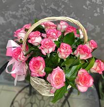 Цветочная композиция из Розы в корзине в Войсковицы
