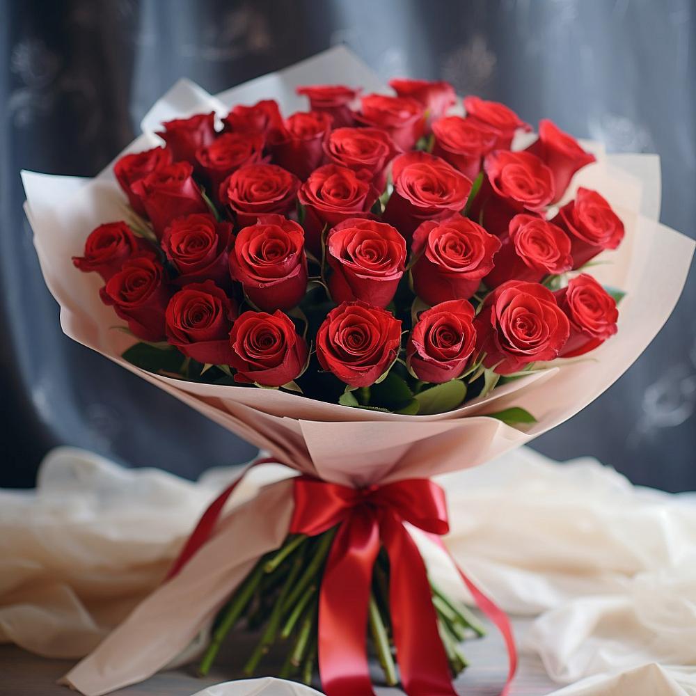 Букет 31 Красная роз Эдлесс Лав в Войсковицы