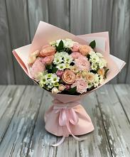 Букет цветов из:  Гвоздики, Розы и Хризантемы в Войсковицы