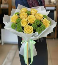 Букет цветов из:  Хризантемы и Розы в Войсковицы