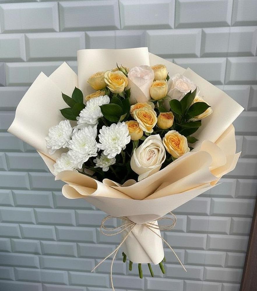 Букет цветов из: Розы и Хризантемы в Войсковицы