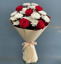 Букет цветов из:  Розы и Хризантемы в Войсковицы