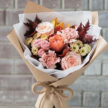 Букет цветов из:  Гвоздики, Хризантемы и Розы в Войсковицы