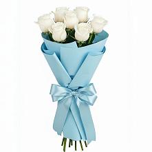 Букет 7 белых роз Проуд в Войсковицы