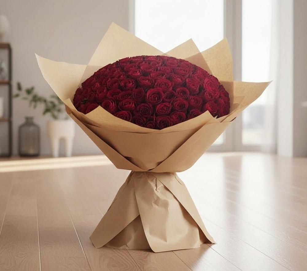 Букет 101 Красная роза в Войсковицы