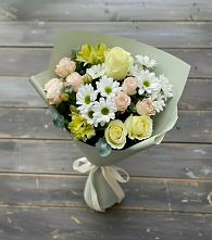 Букет цветов из:  Альстромерии, Розы и Хризантемы в Войсковицы