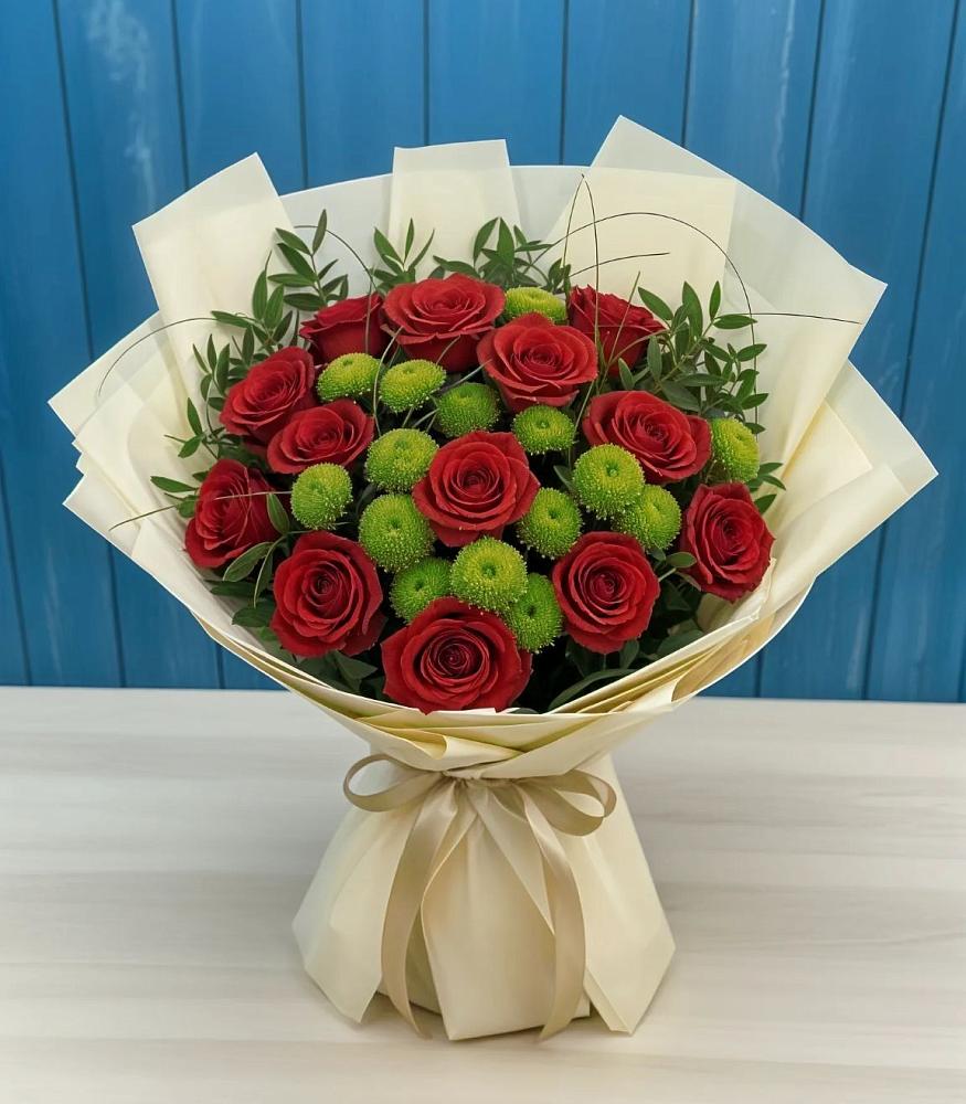 Букет цветов из: Розы и Хризантемы в Войсковицы