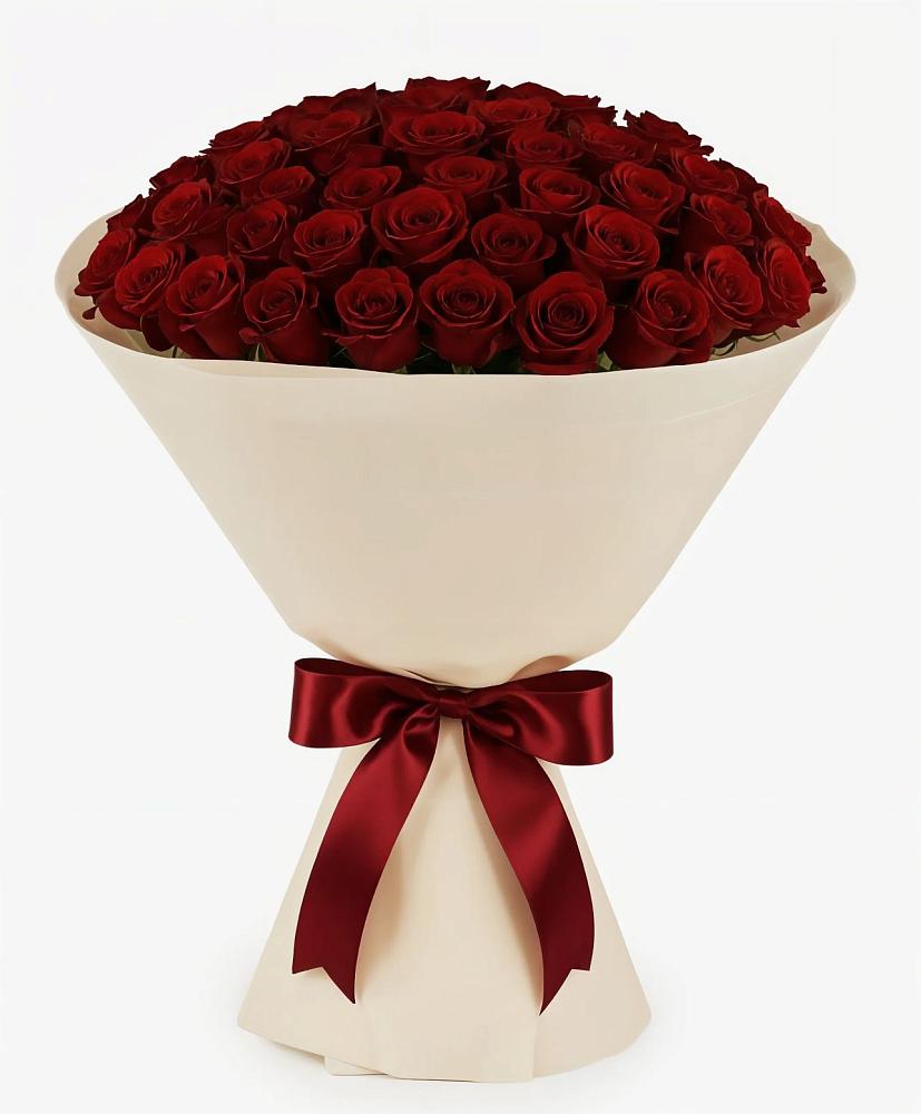 Букет 101 Бордовая роза Блэк Бакарра в Войсковицы